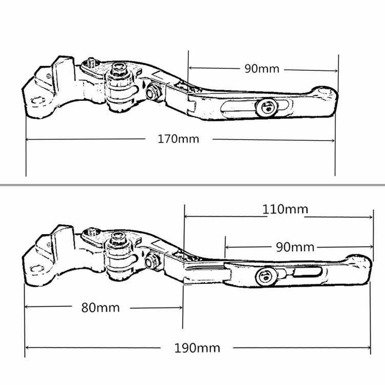 Manete moto liviere racing rizoma extensibil și rabatabil