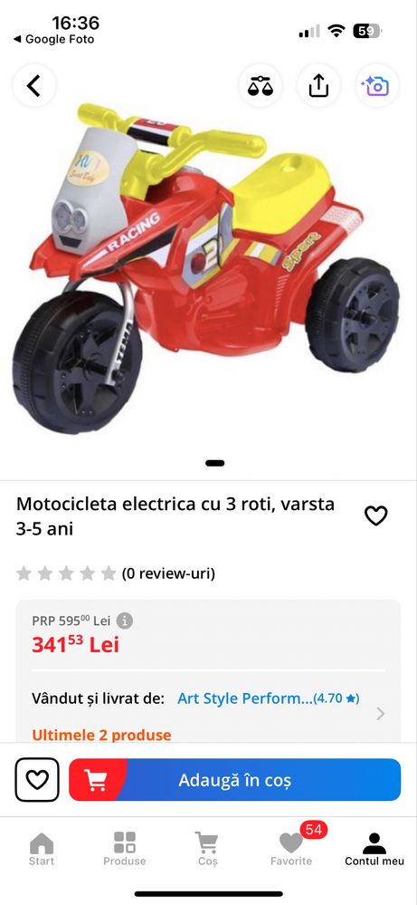 Motocicleta electrica copii 2-5 ani