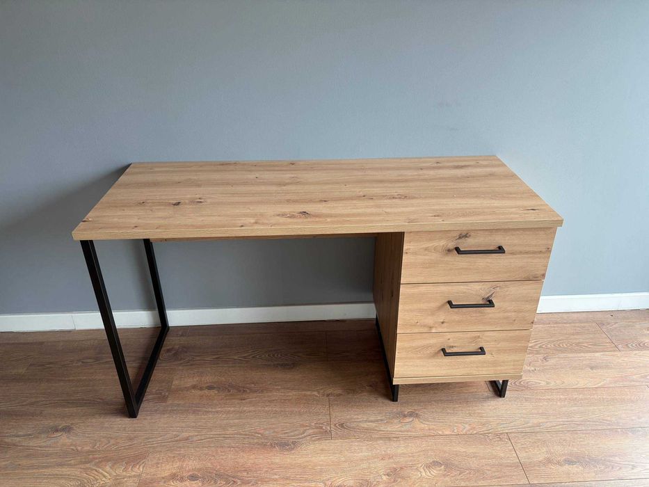 Birou cu sertare Sardinia RS,  stejar artisan, 137.5 x 56 x 75 cm, 1C