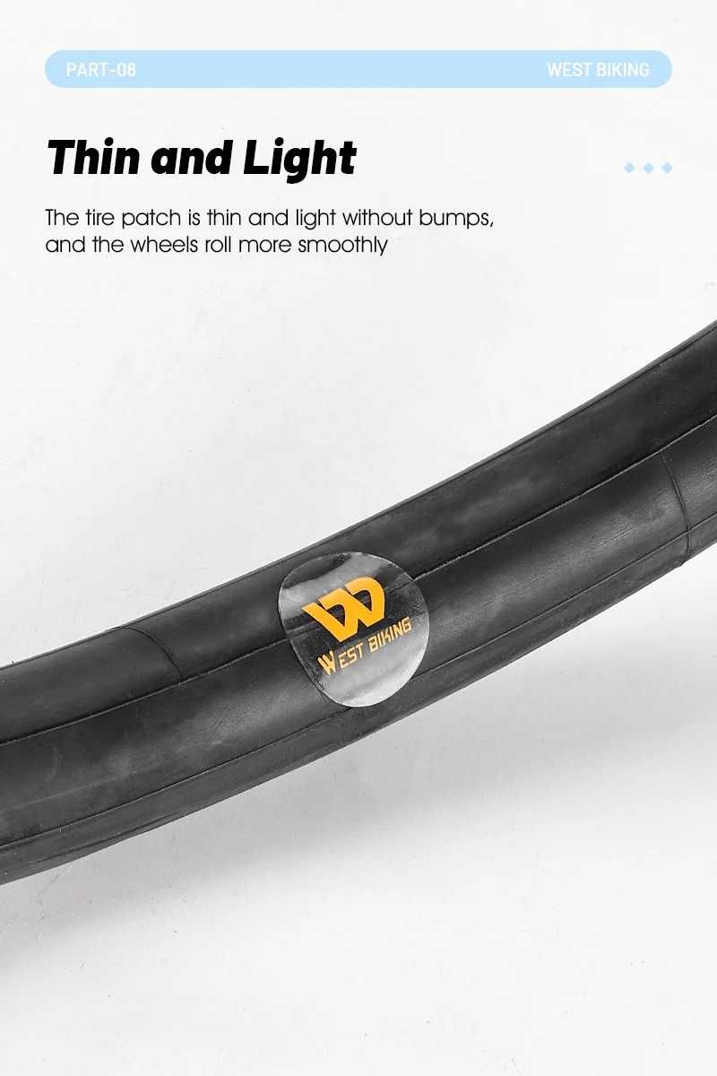 WEST BIKING kit reparatie pana plasturi anvelope bicicleta