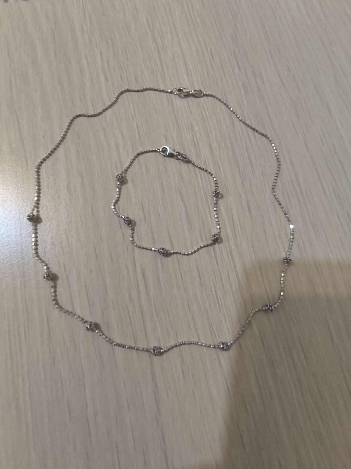 Set lănțișor și brățară de argint