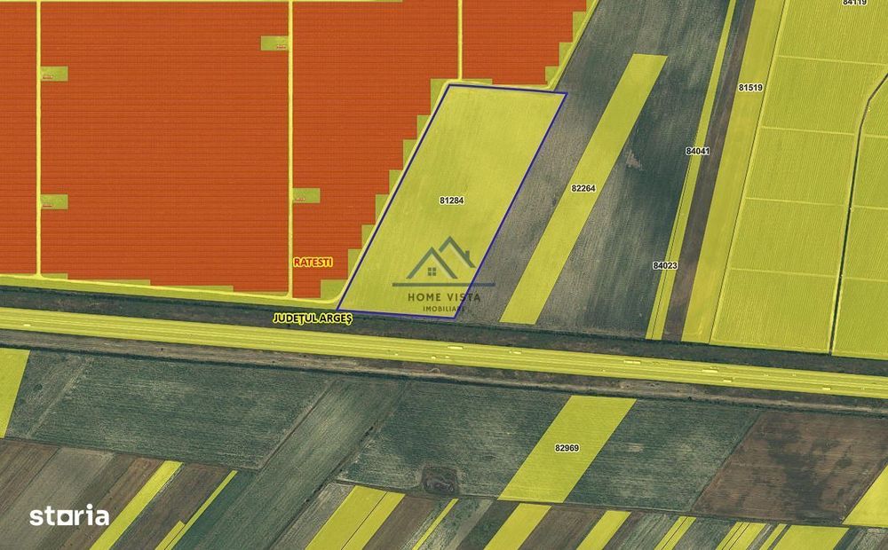 Teren agricol extravilan – Rătești, Argeș – 57.887 mp
