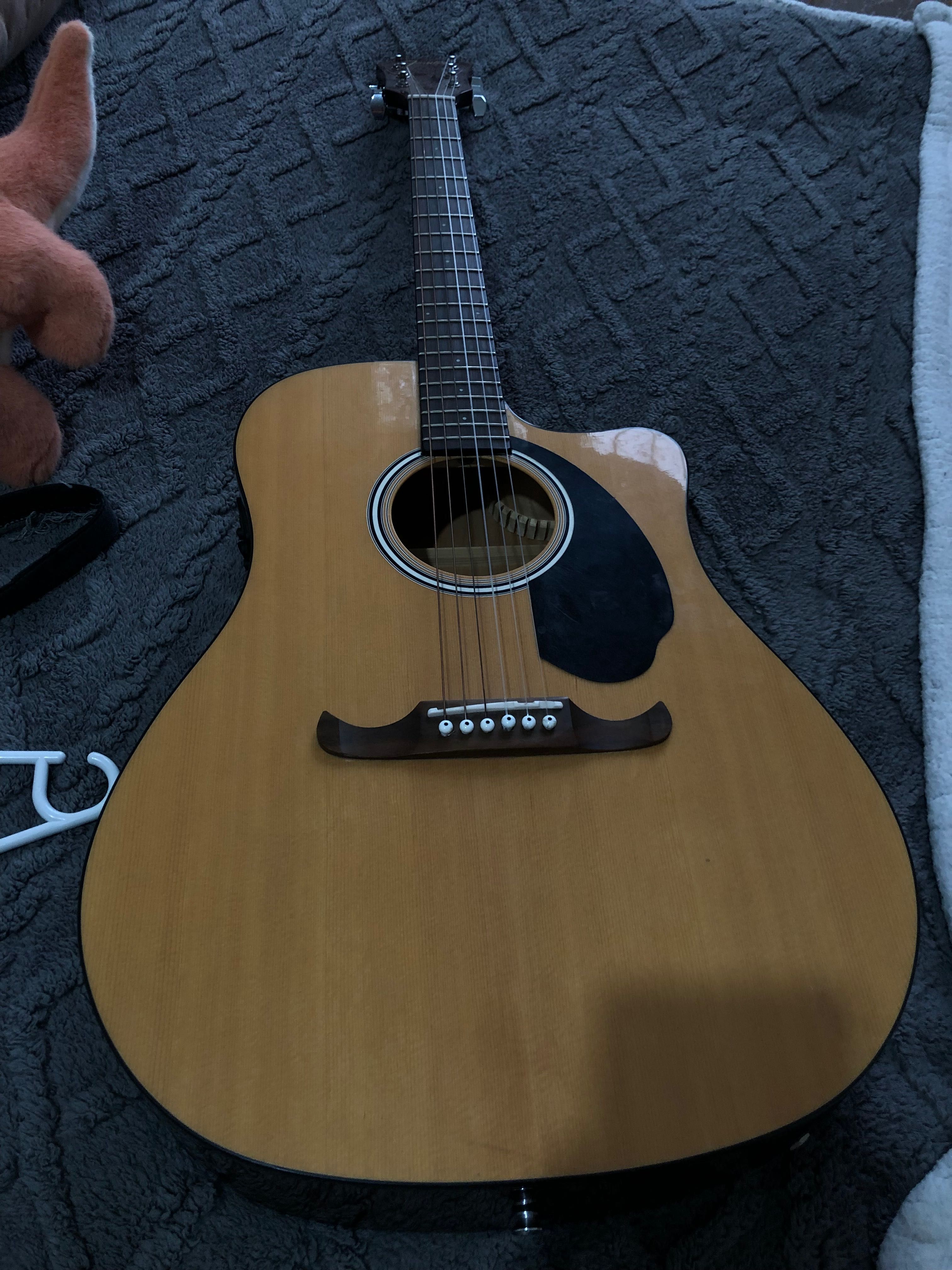 Акустическая гитара fender fa-125ce/nat