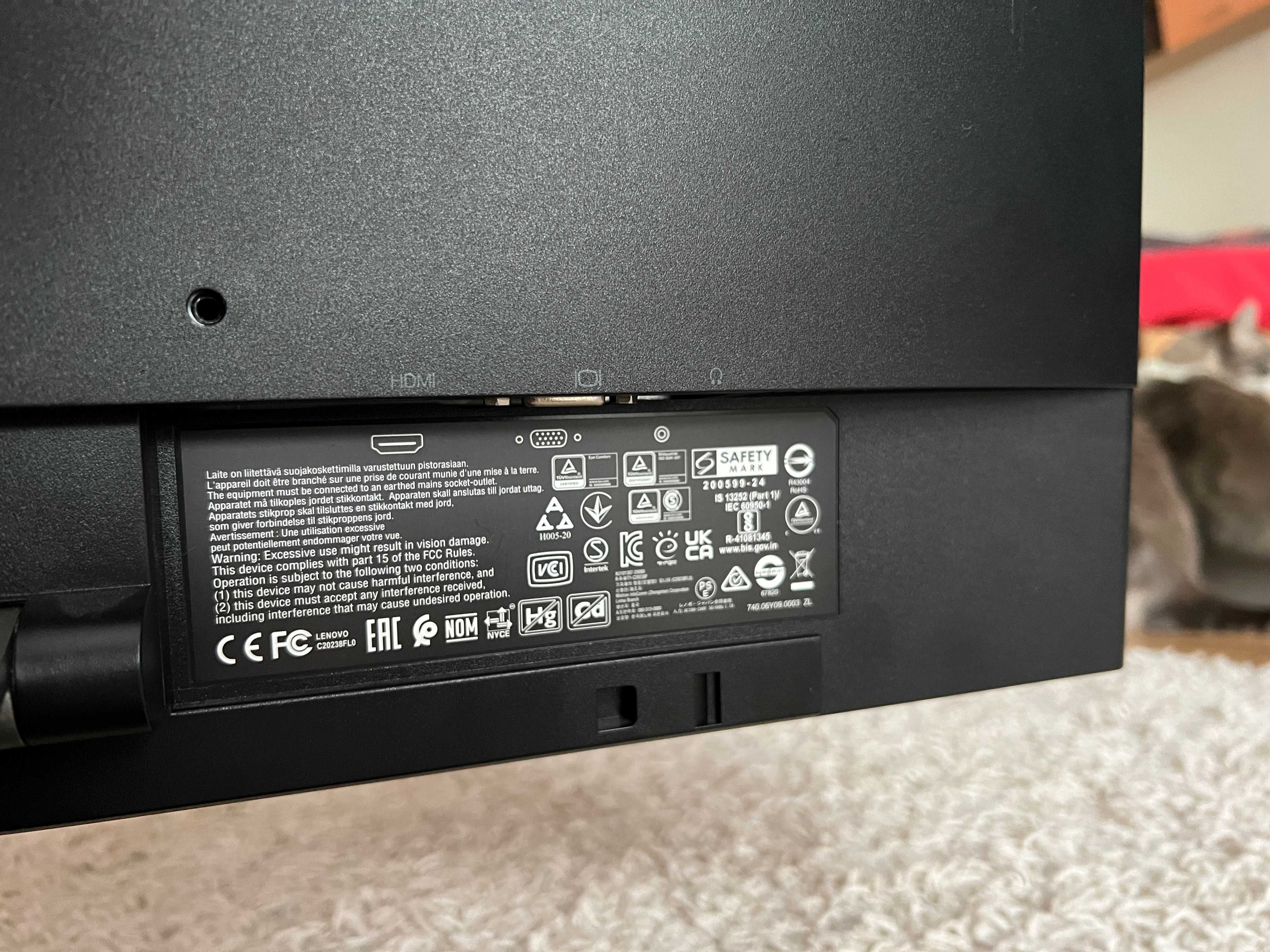 Монитор Lenovo L24I-30, 23.8'' IPS, 1920x 1080, 250 nits, 6ms, HDMI
