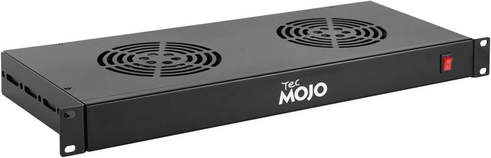 Tecmojo 1U 19'' охлаждащ блок за шкаф с 2 вентилатора