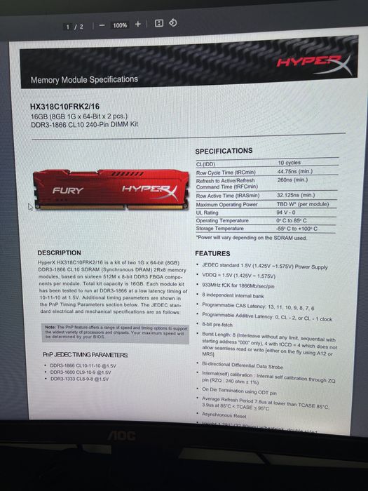 Kit 32 gb de ram kingston