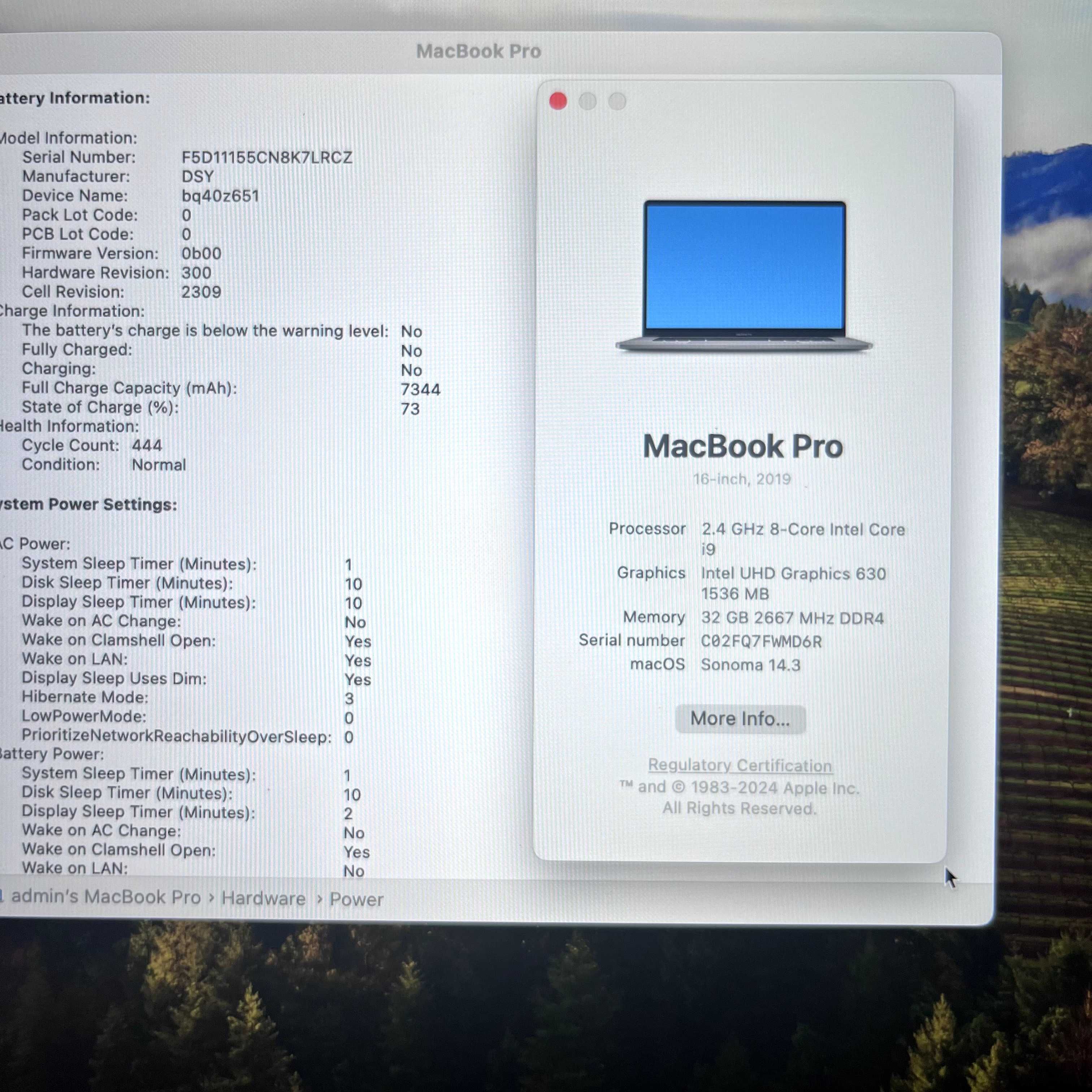 Macbook pro 2019 16inch i9 32/1TB