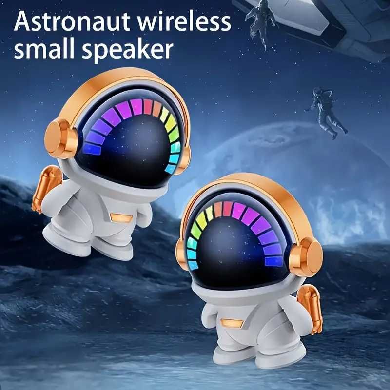 LED Bluetooth Високоговорител – Астронавт, RGB светлини, Нов