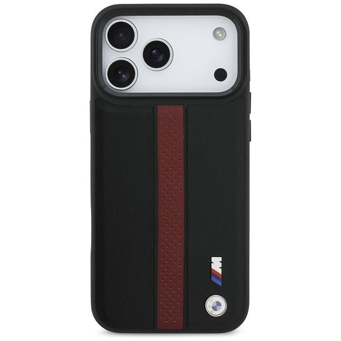 Case bmw m perforated stripe logo magsafe for iphone 17 pro max red