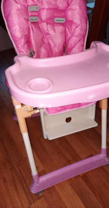 Scaun masa bebe roz