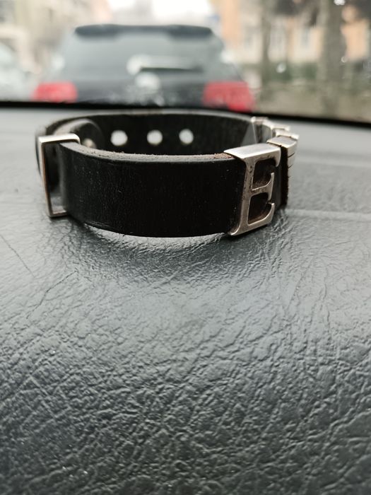Гривна Emporio Armani кожа, сребро