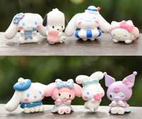 Set 8 figurine pt tort sau decor sanrio cinnamoroll kuromi my melody