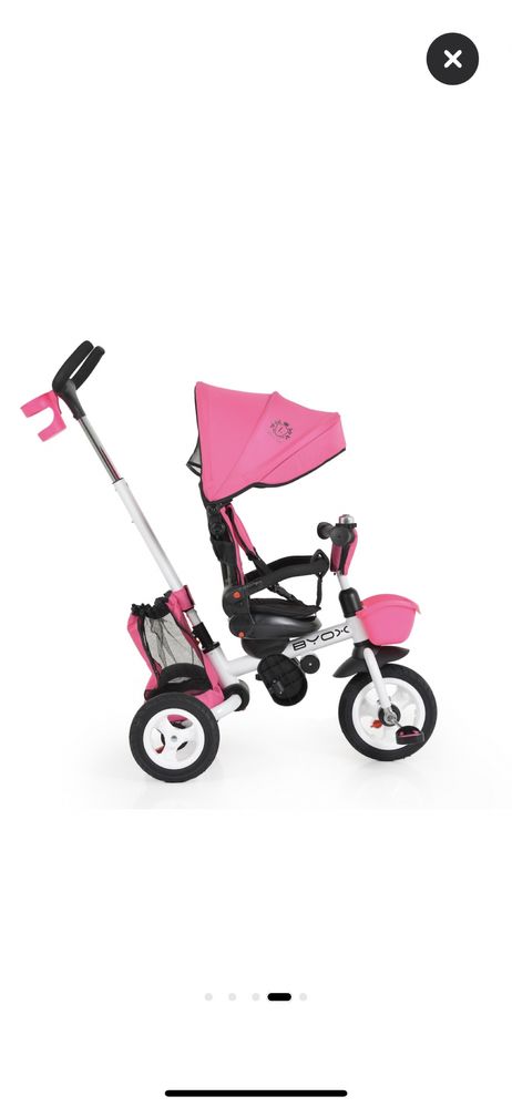 Tricicleta pliabila cu scaun reversibil Byox Flexy Lux Trike, Roz