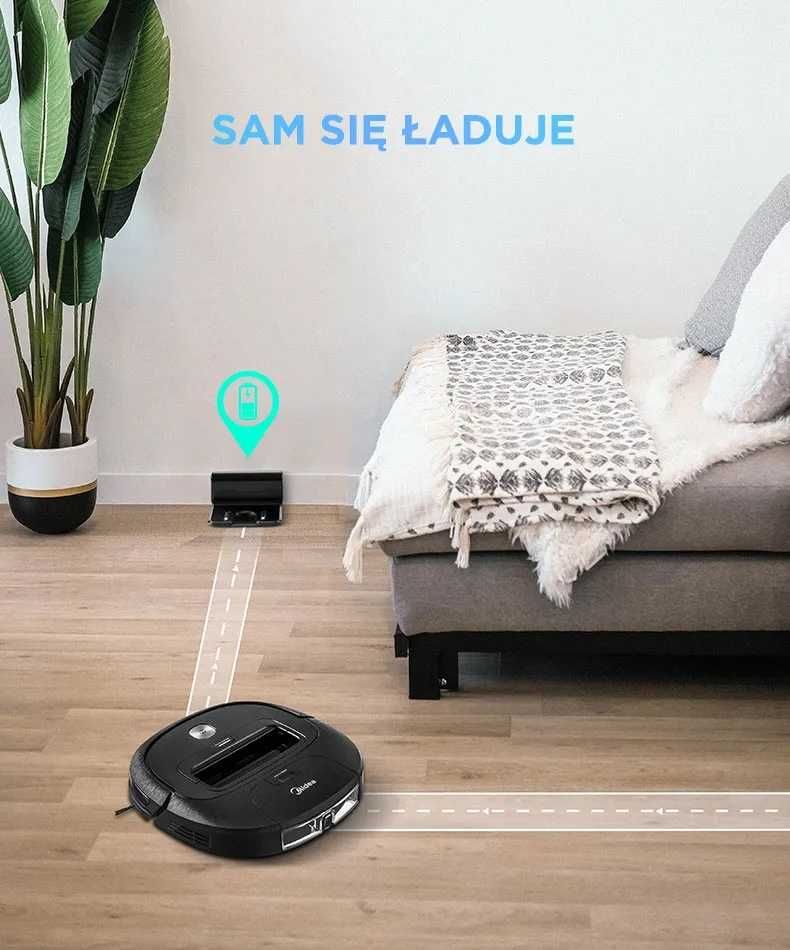 Новый- Робот-пылесос Midea M-3S 263551 с пультом, уборка по расписанию