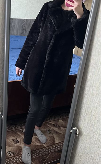 Черно дамско палто