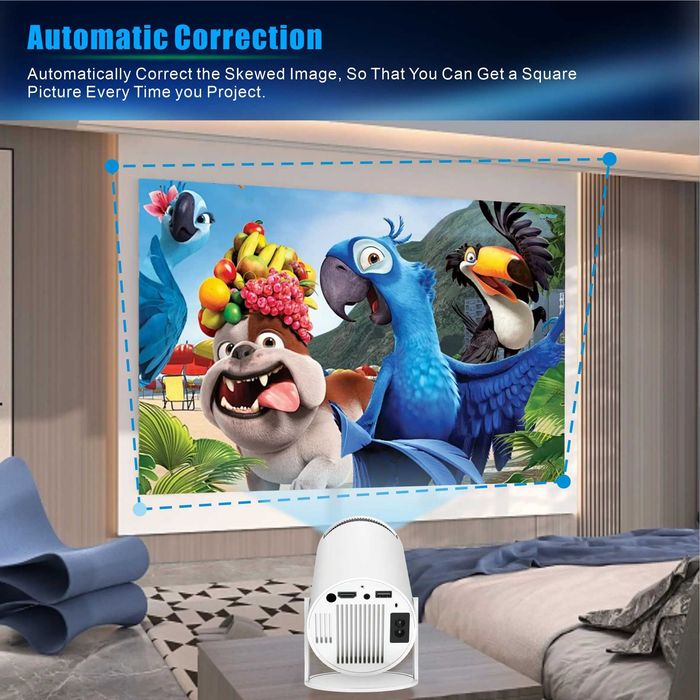 Proiector Smart HY300 Pro Android 11, 720P HD, 160 ANSI, WiFi6, BT5.0