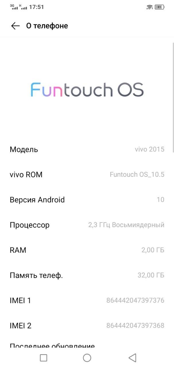 VIVO 2015 Y1s сатылады