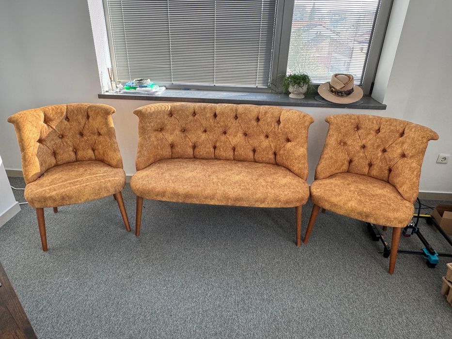 Set canapea și două fotolii - material textil