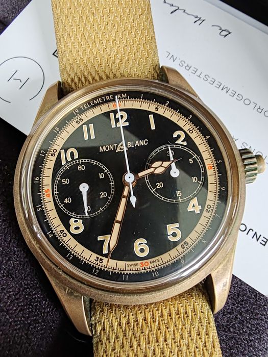 Ceas Montblanc 1858 Bronze Automatic Chronograph Acte-Cutie!