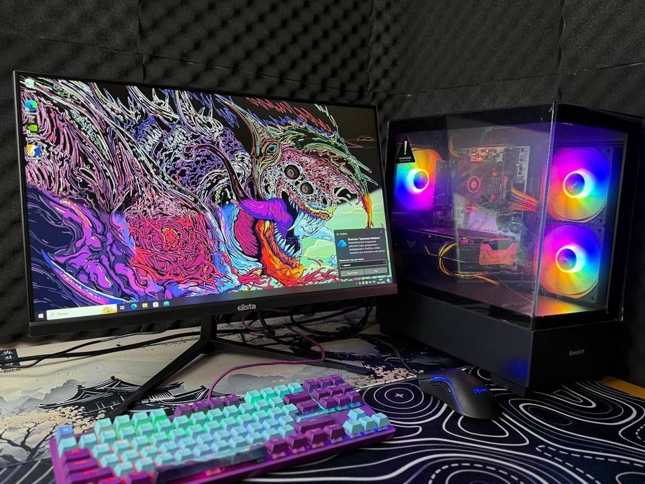 Игровой Компьютер /Пк ( Полный комплект) Монитор, Клавиатура, Мышка