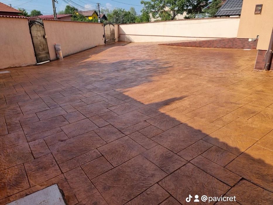 Beton amprentat decoratiuni gradina