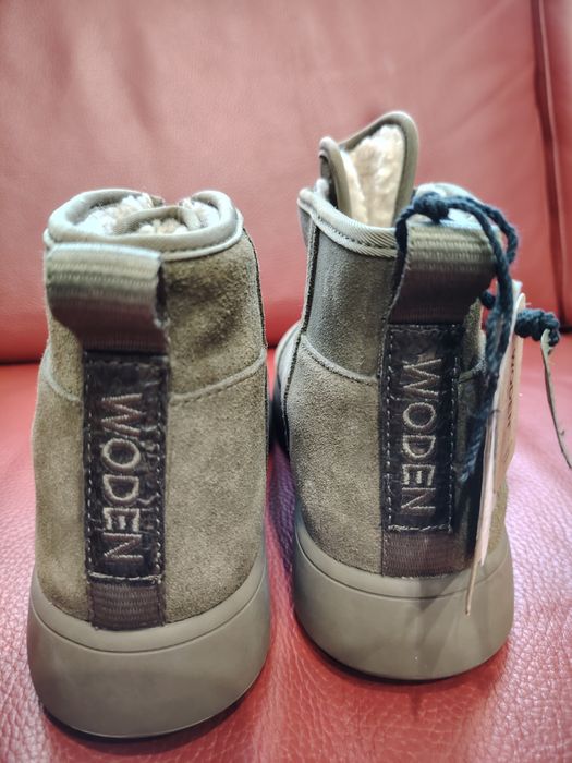 Ghete Woden Piele naturala Waterproof 37, Original Nou