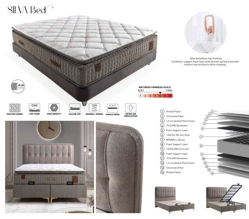 Тапицирана спалня Silva Bed - London 340