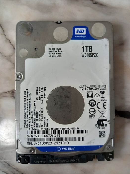 Хард диск за лаптоп WD Blue 2.5 1000GB 5400rpm SATA3,128MB