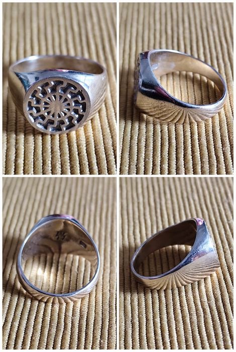 Inel SS totenkopf antipartizani ww2 argint