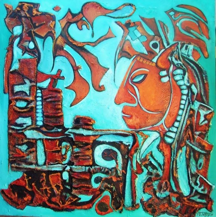 Maya - ulei pe panza - 80 x 80