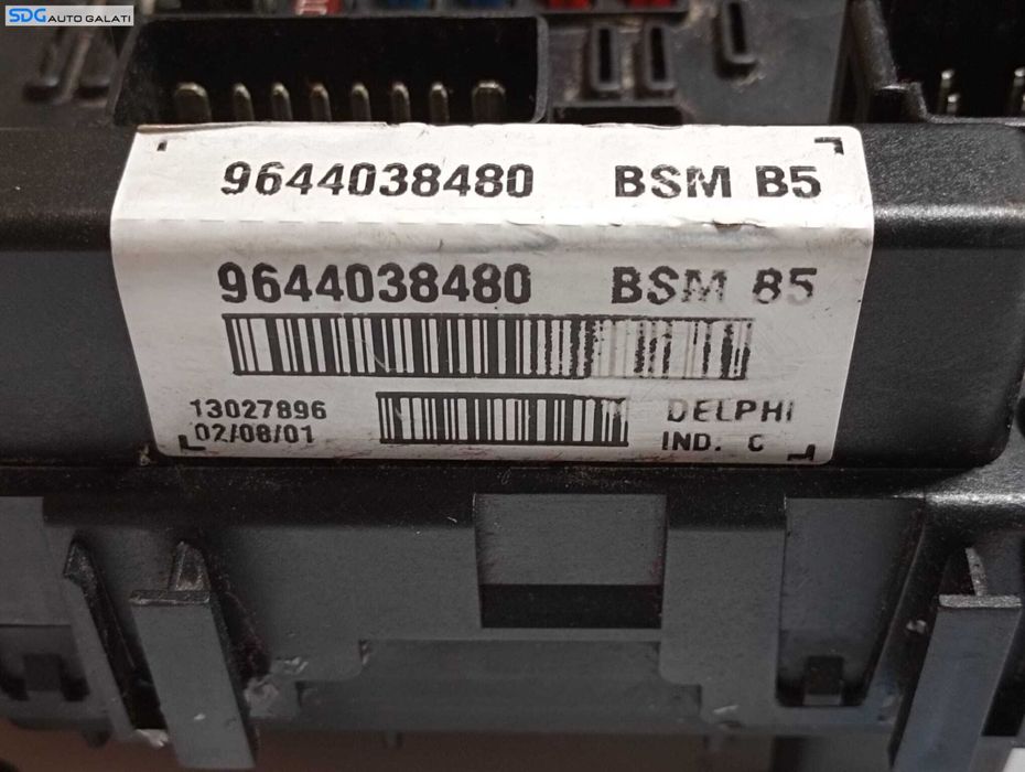 BSM B5 Tablou Panou Sigurante Modul Calculator Confort Confort Peugeot 307 1.6 HDI 2001 - 2008 Cod 9644038480 [M6335]