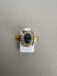 Inel aur safir diamante