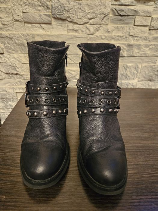 Кожаные полусапоги