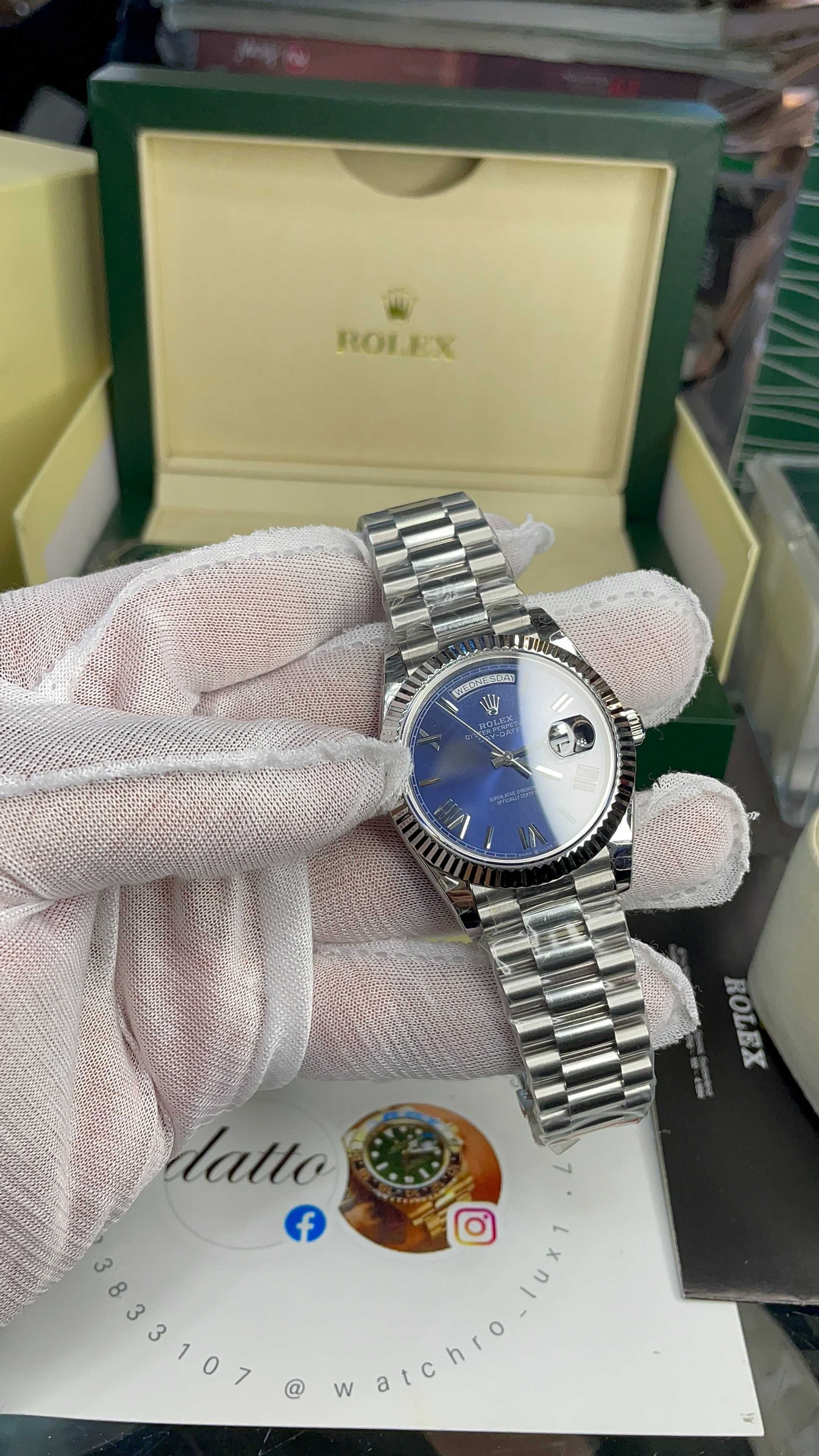 Rolex Day Data 41 MM Silver cu Blue Dial NAVY 3235 LUXXXX