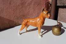 Figurina mare, portelan jucarie CAINE Boxer - GOEBEL, 1968
