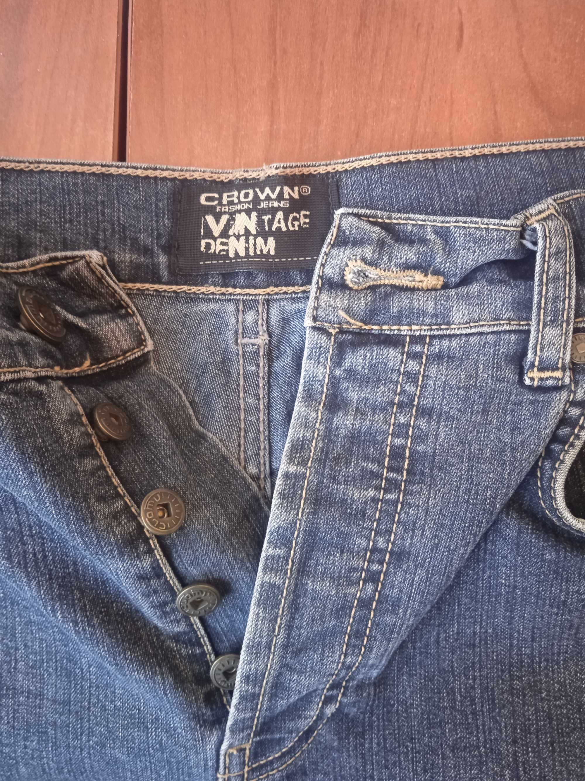 Мъжки Дънки Crown Jeans - Vintage Denim - САМО 6 лв!