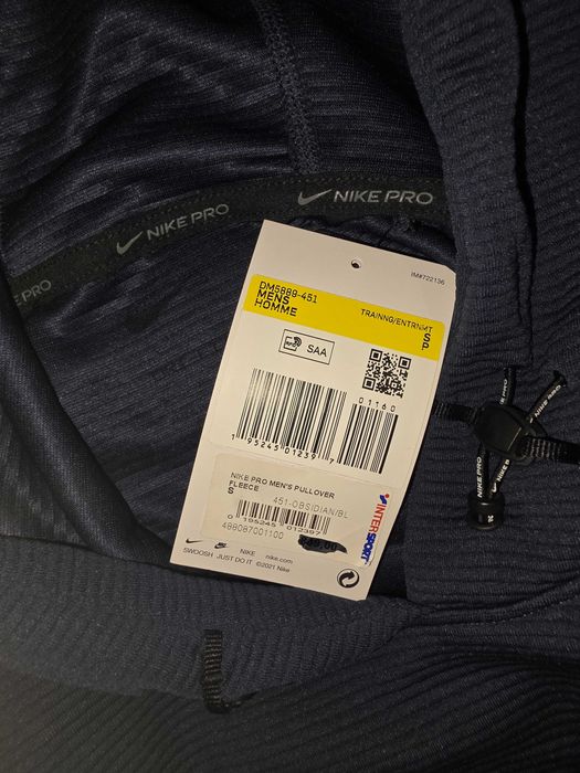 Нов Nike Pro Fleece Pullover Мъжки Суичър Горница С Качулка Раз.M