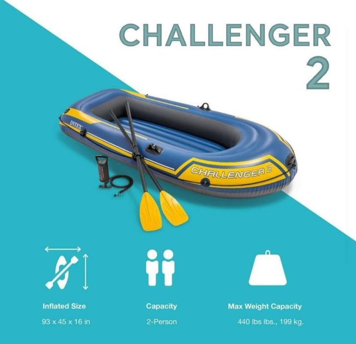 Barca Intex Seahawk 2, pompa si vasla incluse