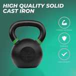 Gantera Kettlebell Zoco Body Fit HL011, Greutate 24Kg, Negru