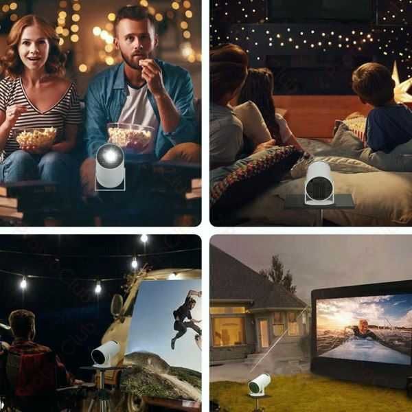 Преносим видеопроектор 4K, HDMI, USB, Android, Wi-Fi 6, BT 5. 130 инча