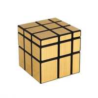 Cub Rubik 3x3x3 Mirror, auriu cu negru