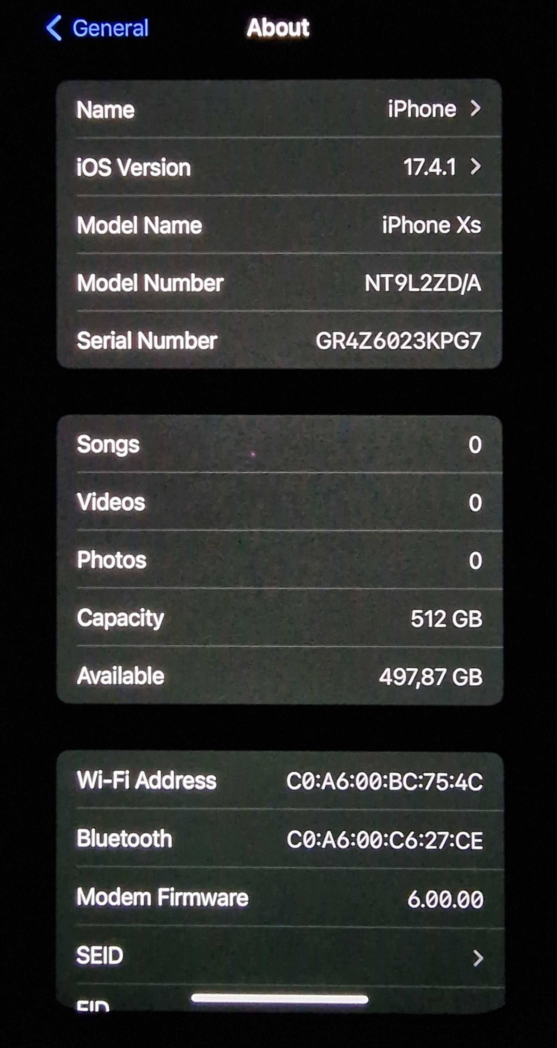 iPhone XS Negru 512 GB impecabil perfect functional