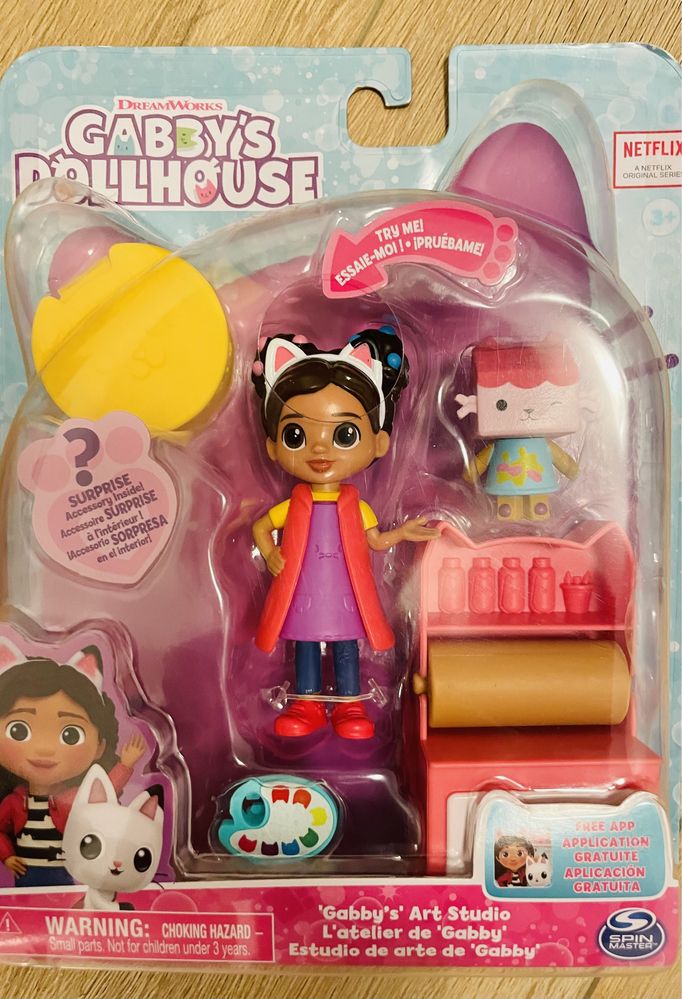 NOU sigilat Gabby's Dollhouse Art Studio cu accesorii, 3 ani+