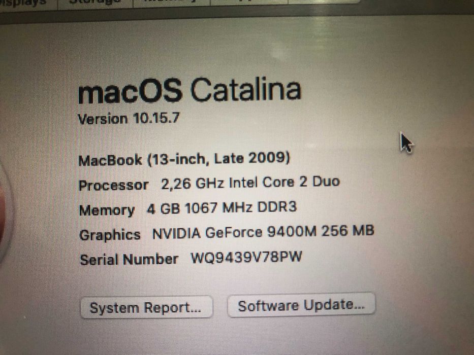 MacBook 13,3-inch 2009,  2,26 GHz, 4 GB, SSD 128 GB NOU. IMPECABIL