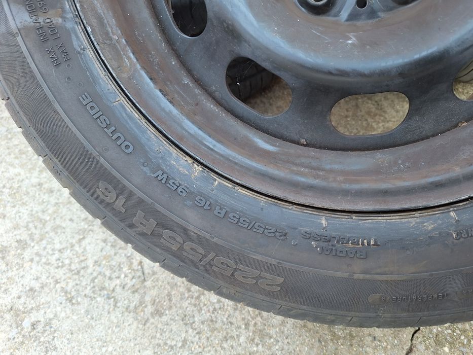 Jante tabla 5x120mm originale BMW cu cauciucuri Vara