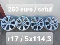 Jante aluminiu r17 / Nissan Dacia Renault Kia Hyundai Mazda/ 5x114,3