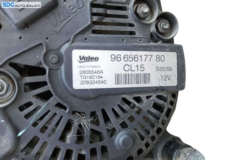 Alternator Valeo 12V Peugeot 406 2.0 HDI RHZ RHS RHY 1998 - 2004 Cod 9665617780 2605546A TG15C134 [M8615]