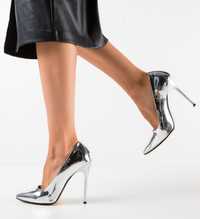 Pantofi Stiletto Argintii