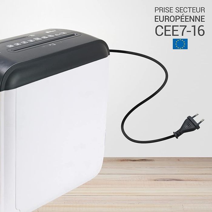 Шредер за документи с напречно рязане, 10 листа, CD и DVD, 15 литра