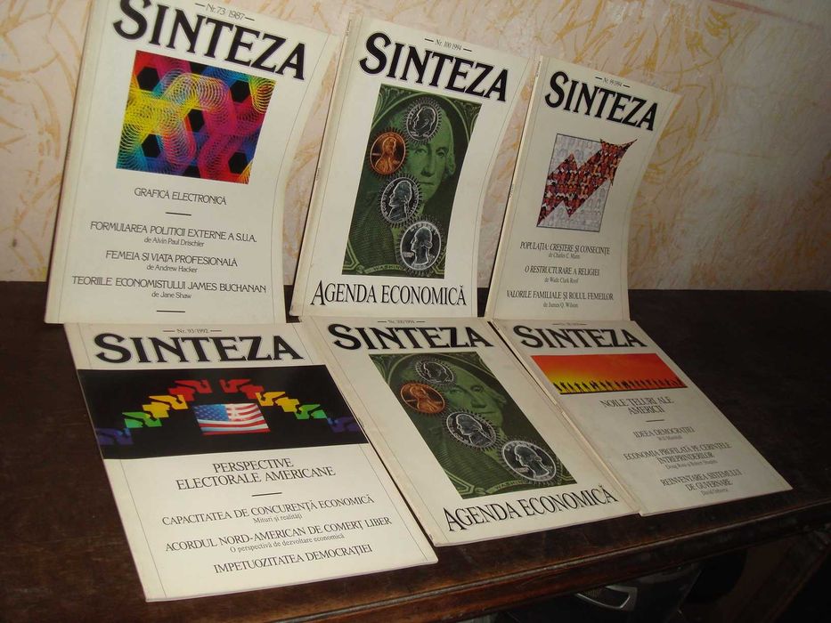 Lot de 6 numere din Revista SINTEZA 1987-1994